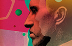 color illustration on man face